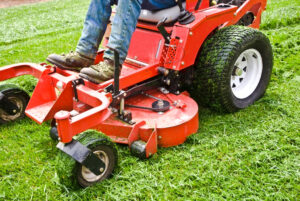 professional riding lawnmower available for rental