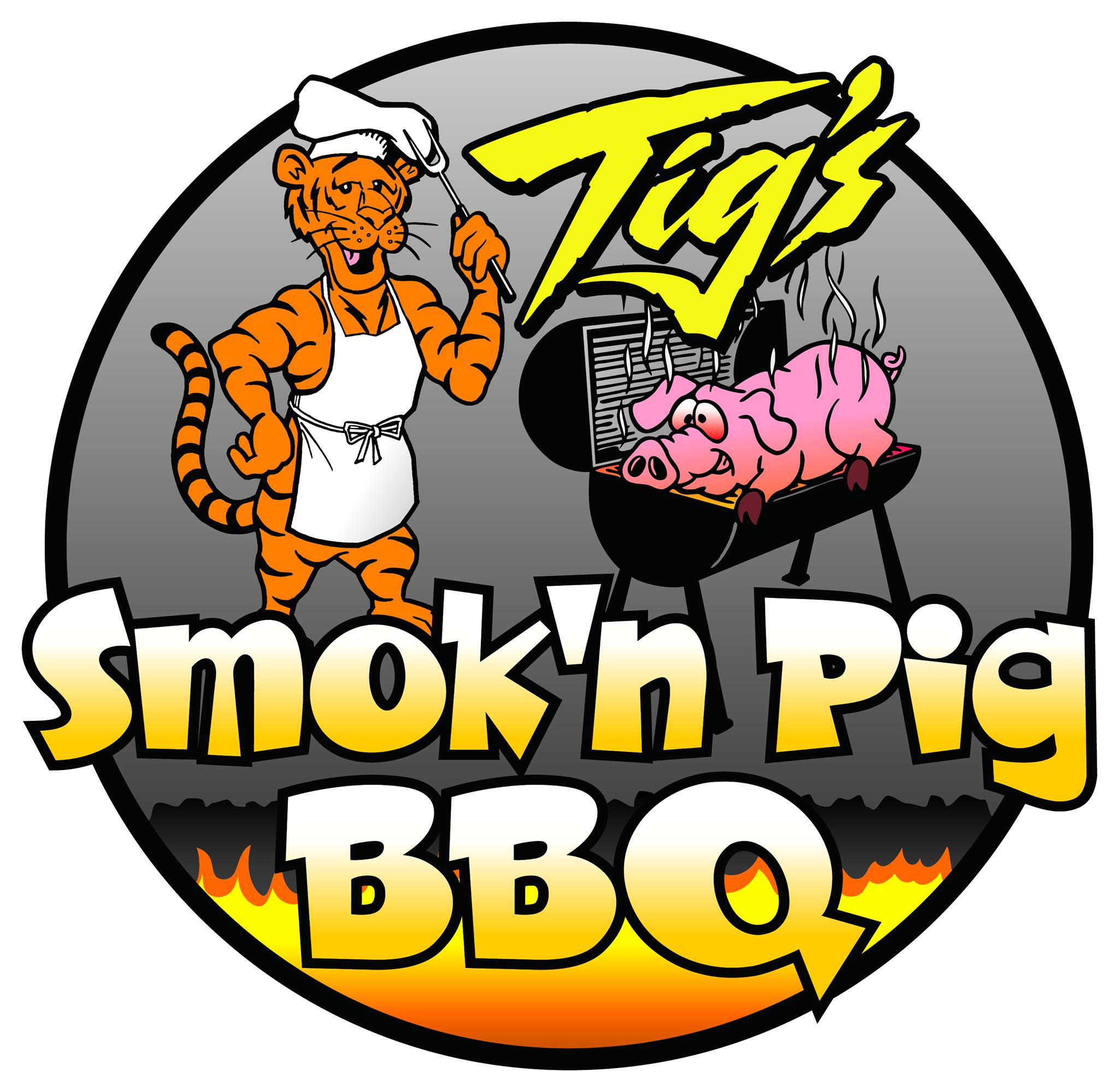 Tigs Smok'n Pig BBQ Logo